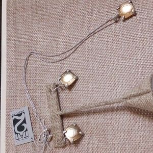 Tat2 square coin necklace and earrings